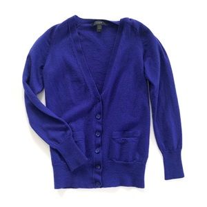 J. Crew Royal Blue Wool Cardigan